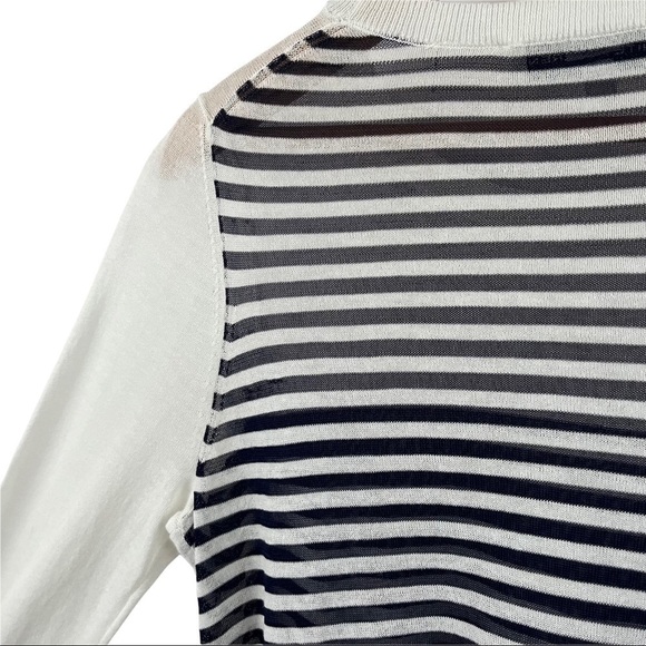 WHITE + WARREN Light-knit Nautical stripe Long Sleeve - Picture 6 of 13